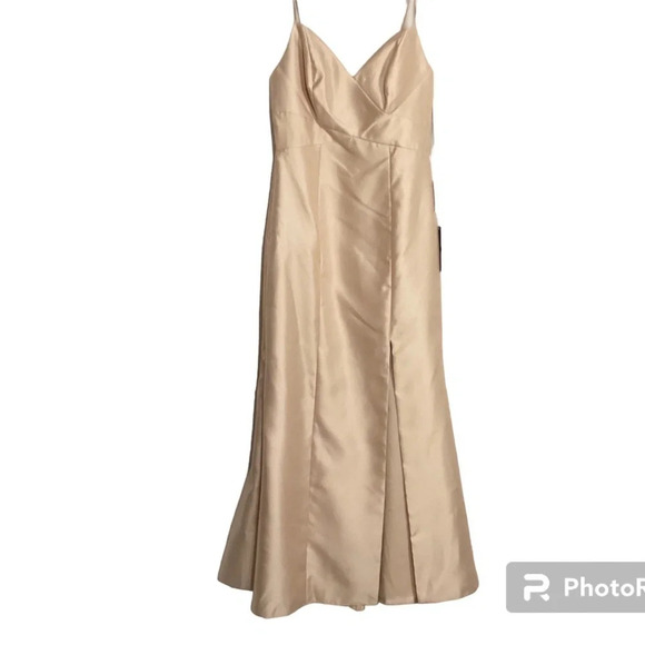 Alfred sung gown womens SZ 8 camo trumpet sateen prom wedding formal chi… - Picture 1 of 8